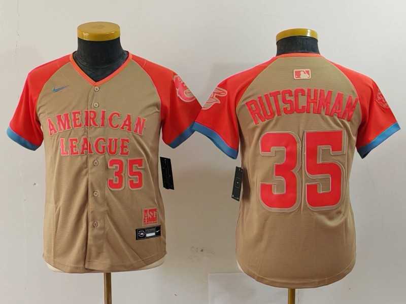 Youth Baltimore Orioles #35 Adley Rutschman Number Cream 2024 All Star Limited Stitched Jersey->2024 mlb all-star->MLB Jersey